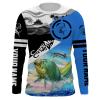 Mahi mahi ( Dorado) Fishing Fish On blue saltwater fishing apparel , fishing shirts NQS1419
