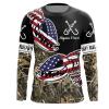 Fish Skull American Flag Fishing Shirts, Lake Camo Fishing Apparel Personalized Patriotic Fishing Gifts FEB21 – IPHW679