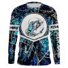 Largemouth Bass fishing blue muddy camo personalized fishing apparel , custom name fishing shirts for men, women and kid – NQS1412
