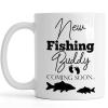 New Baby Mug| New Fishing Buddy Coming Soon| Cute Gift for New Dad, Fishing Lover Daddy, Pregnancy Reveal for Him| N1446 ChipteeAmz