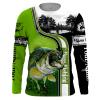Largemouth Bass fishing apparel , custom name fishing shirts for men, women, kid NQS1496