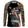 Largemouth Bass fishing American flag patriot Fishing Customize Name long sleeves fishing shirts NQS1917