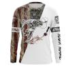 Trout Fishing American Usa Flag Camo Custom Name Shirt, Performance Fishing Long Sleeves Fsd2565