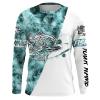 Crappie Fishing Blue Smoke 3D Custom Name Sun/ Shirts For Fisherman Personalized Fishing Gifts Fsd2682
