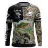 Largemouth Bass fish big mouth bass camo fishing shirts for men Performance Long Sleeve Customize name personalized shirt for men, women and Kid – NQS1036