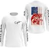 Personalized Walleye Fishing Jerseys American Flag, Walleye Fisherman Performance Fishing Shirts – Fsd2516