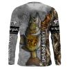 Walleye fishing fish skull camo fishing shirts for men Performance Customize name NQS1701