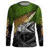 Northern Pike fishing skull reaper green scales Customize Name long sleeves fishing shirt NQS1956