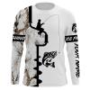 Ice fishing Walleye Fishing apparel winter snow camo customize name long sleeves shirts personalized fishing clothing gift for adults and kids – IPH2077