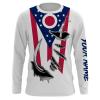 Ohio Flag Fishing 3D Fish Hook customize name long sleeves shirts personalized Patriotic fishing apparel gift for Fishing lovers – IPH1906