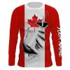 Canada Flag Fishing 3D Fish Hook customize name long sleeves shirts personalized Patriotic fishing apparel gift for Fishing lovers – IPH1903
