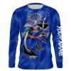 North Dakota Flag 3D Fish Hook Custom Long Sleeve performance Fishing Shirts – IPHW501