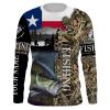 TX bass fishing camo shirts for men texas fishing Performance Long Sleeve Customize name shirt for men and women and Kid – NQS1028