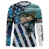 US Chinook Salmon (King Salmon) Fishing American flag blue muddy camo Sun / customize name long sleeves shirts personalized Patriotic fishing apparel gift for Fishing lovers – IPH2021