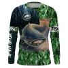 Catfish Fishing Green Camouflage Fishing Clothing Custom Name Performance Fishing Shirt Nqs2615