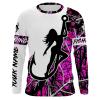 Pink muddy camo Custom Women Fishing Shirts – Girl Fishing Apparel Long Sleeve Shirt – IPHW726