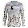Ice Fishing Walleye Winter Camo Fishing Shirts For Men Performance Long Sleeve Quick Dry Customize Name Nqs2498