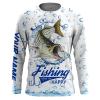 Striper Striped Bass Fishing Makes Me Happy White Bubbles Custom Name Performance Fishing Shirt Nqs2106