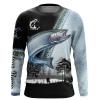 Chinook Salmon ( King salmon) Fishing scale performance fishing shirts Customize name long sleeves personalized fishing shirts for men, women and kid – NQS909