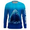 Personalized Shark Fishing Custom Long Sleeve Performance Fishing Shirts, Shark Fishing Apparel – Iphw1524
