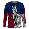 Texas Fishing Flag Fish Skeleton Custom Name Performance Fishing Long Sleeve Shirt Fsd2488