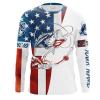 Beautiful bass fishing tattoo American flag Customize name long sleeves personalize gift NQS1558