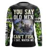 Funny Largemouth Bass Fishing apparel green muddy camo Sun / customize name long sleeves shirts personalized fishing clothing gift for old men – IPH2051