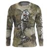 Camouflage Fish Skeleton Custom Name Performance Fishing Long Sleeve Shirt Fsd2487