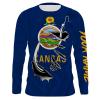 Kansas Flag 3D Fish Hook Custom Long Sleeve performance Fishing Shirts – IPHW490