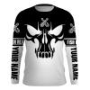 Black and White Fish Reaper Fish Skull Custom Long Sleeve Fishing Shirts, Fish on Clothing – IPHW715