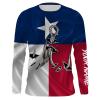 Custom Texas Flag Texas Fishing 3D Fish Hook Long Sleeve personalized fishing apparel gift – IPHW434