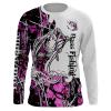 Beautiful Pink muddy camo Custom Bass Fishing Shirts for women, Bass Fishing Shirts for Fishing girls – IPHW127