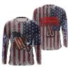 Crappie Fishing American Flag Hooked on Freedom Sun / customize name long sleeves shirts personalized Patriotic fishing apparel gift for Fishing lovers – IPH1967