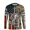 Largemouth Bass Fishing tattoo American Flag Camo customize name long sleeves shirts personalized gift for Fishing lovers – IPH1786