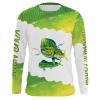 Mahi mahi tournament fishing shirts saltwater fishing apparel , custom name fishing shirts for men, women, kid NQS1413