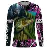 Crappie Fishing Pink muddy camo Customize name long sleeves fishing shirts NQS1843
