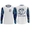 Catfish fishing blue muddy camo Customize name long sleeves personalized gift for fisherman- NQS914
