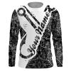 Gray muddy camo fish hook Fishing camo Customize Name long sleeves fishing shirts NQS1818