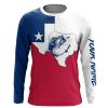 TX Fishing tattoo Texas Flag customize name long sleeves shirts  – FSD1643