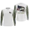 US Speckled Trout Fly Fishing apparel fish scale American Flag Sun / customize name long sleeves shirts personalized Patriotic fishing clothing gift for adults and kids – IPH2073