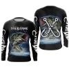 Personalized Bass Fishing Fish on Long Sleeve performance Fishing Shirts – IPHW687