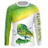 Mahi Mahi ( Dorado) performance fishing shirt customize name long sleeves personalized gift for Fishing lovers – NQS624