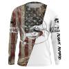 Catfish Fishing American Usa Flag Camo Custom Name Shirt, Performance Fishing Long Sleeves Fsd2562