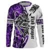Fish Reaper purple muddy Camo Custom Long Sleeve Fishing Shirts UV Protection, Personalized Fishing Gifts – IPHW1045