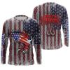 Yellowfin Tuna Fishing American Flag Hooked on Freedom Sun / customize name long sleeves shirts personalized Patriotic fishing apparel gift for Fishing lovers – IPH1981