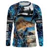 Walleye Fishing blue muddy camo Customize Name long sleeves fishing shirts NQS1833