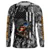 Largemouth Bass Fishing muddy camo American US Flag customize name long sleeves shirts personalized Patriotic fishing apparel gift for Fishing lovers – IPH1860