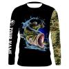 Largemouth Bass Fishing Customize name long sleeves – personalized fishing performance shirt for men and women and Kid – NQS928
