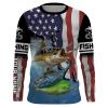 Personallized American Flag Yellowfin Tuna, Wahoo, Mahi Mahi Saltwater Fishing Long Sleeve Performance Custom Fishing Shirts – IPHW467