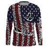 American Flag 3D Fish Hook Treble Hook Custom Name All Over Printed Shirts Fishing Apparel Patriotic Gift FSD2015